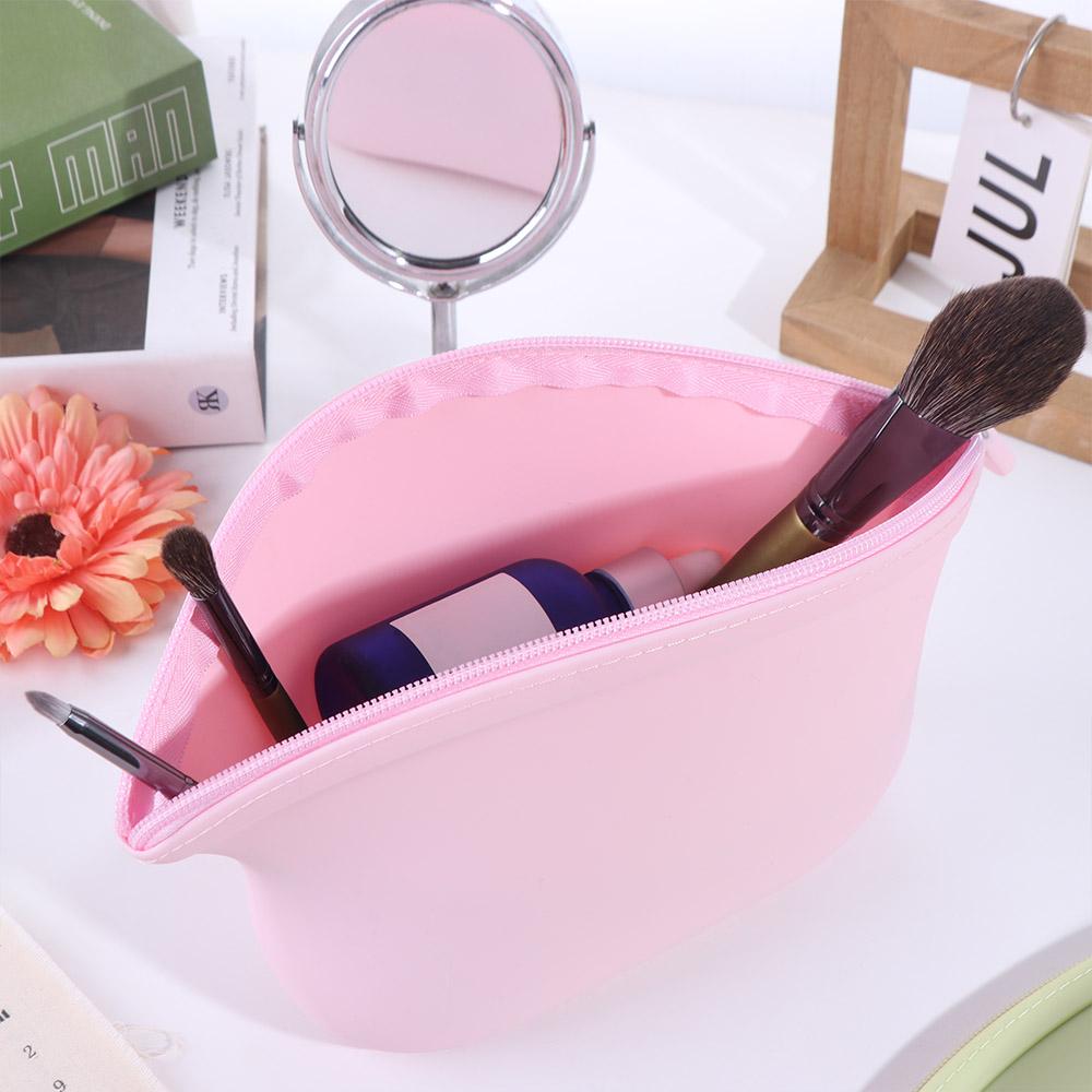Candy Color Wash Storage Bag Waterproof Make Up Pouch Portable Silicone Cosmetic Bag  Students