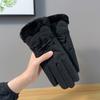 Gloves winter cycling warm fleece thickened touch screen waterproof