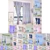 Durable Polyester Blackout Window Curtain With Fun Cartoon Plant Pattern For Home Use