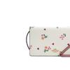 Coach Anna 20 Heart Floral Print Flap Coated Canvas And Leather Crossbody Bag Small Women Crossbody Bag Pink White C7657-IMCAH