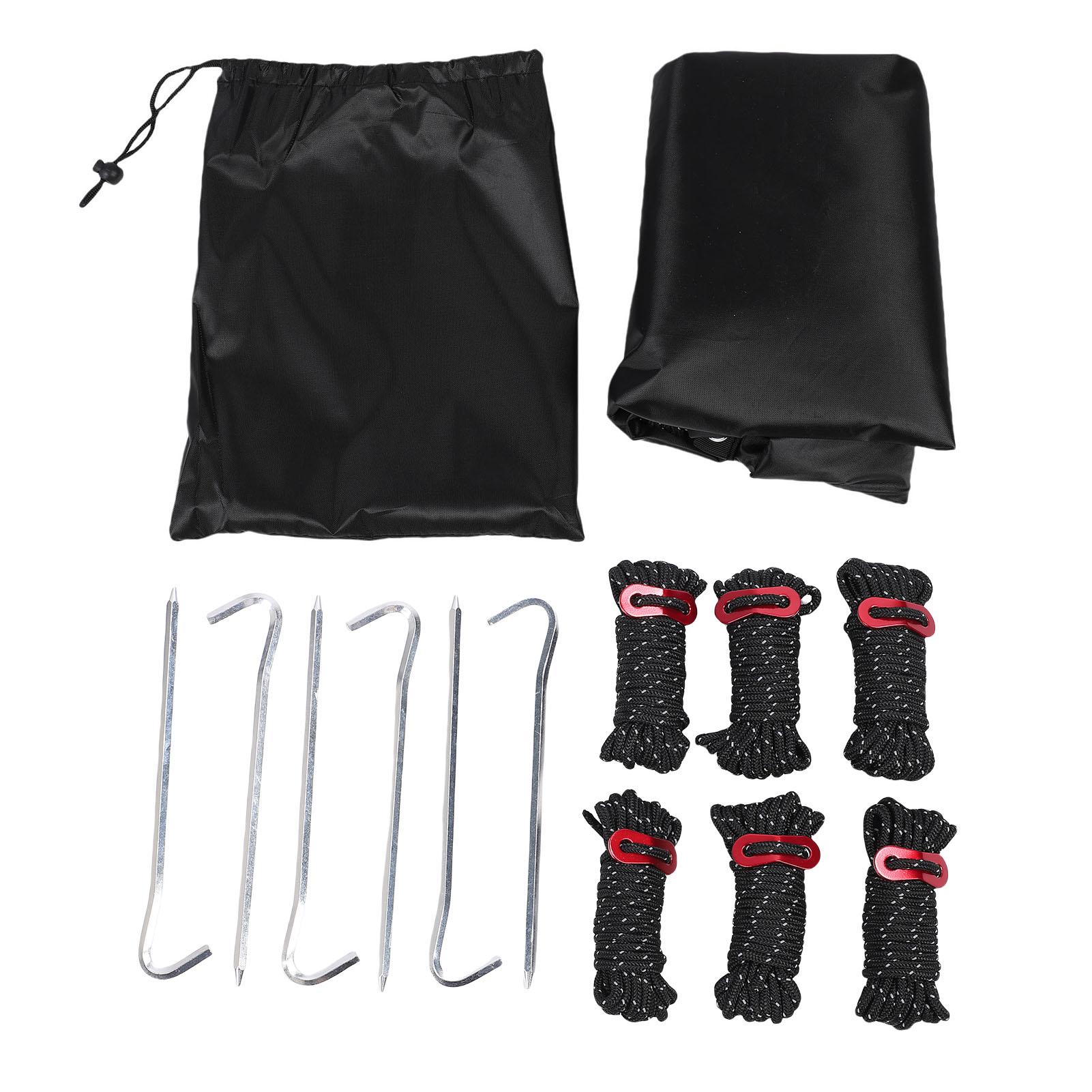 Tent Tarp Multifunctional Rain Proof Sun Proof Camping Awning with Ground Nails Wind Proof Ropes for Outdoor