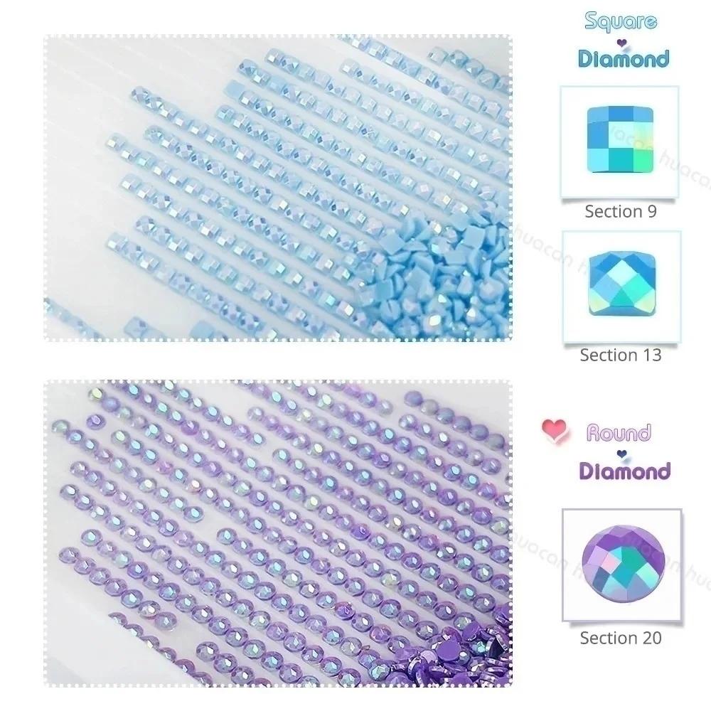 AB Polvere di Fata Ragazza Orso Pittura Diamante Nuovo 2024 Fai da Te Quadrato Completo Rotondo Mosaico Diamante Cartone Animato Gotico Fantasy Arte Decorazione