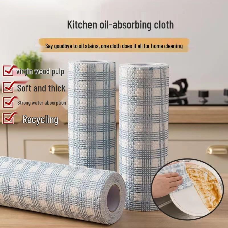 Lazy Rag Dual-Use Extra Large & Thick Kitchen Disposable Paper Towels for Household Cleaning