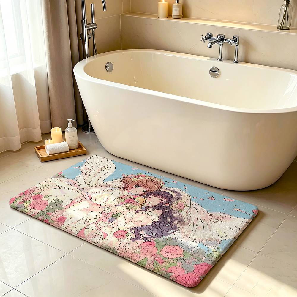 Anime-C-cardcaptor-Sakura-S Kawaii Carpet Bathroom Anti-slip Mat Door Mat Home Decoration Mat Entrance DoorMat Scratch-resistant