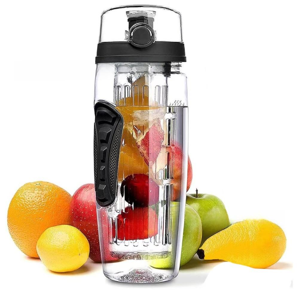 Fruit 1000ml Tea Strainer Cup Water Bottle Sports Health Fitness Durable Cups