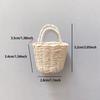 Miniature Basket Handmade Mini Wicker Basket Woven Paper Rattan Basket Dollhouse Ornament Accessories Decoration Easter