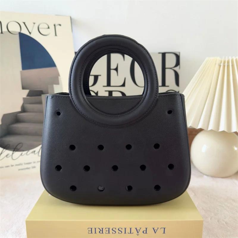 Women Summer Beach Bag Summer EVA DIY Waterproof Beach Basket Picnic Outdoor Travel Tote Handbag For Swimming Vacation Shopping