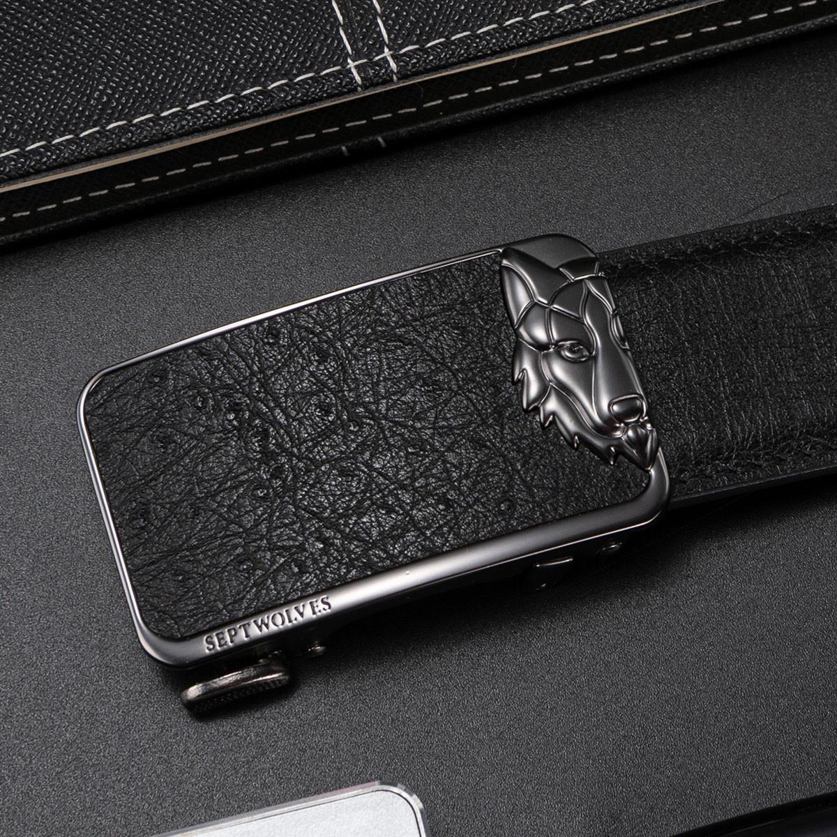 

Мужской ремень с автоматической пряжкой, деловой универсальный ремень, высококачественный верхний слой из коровьей кожи, праздничные брюки на день рождения 125cm