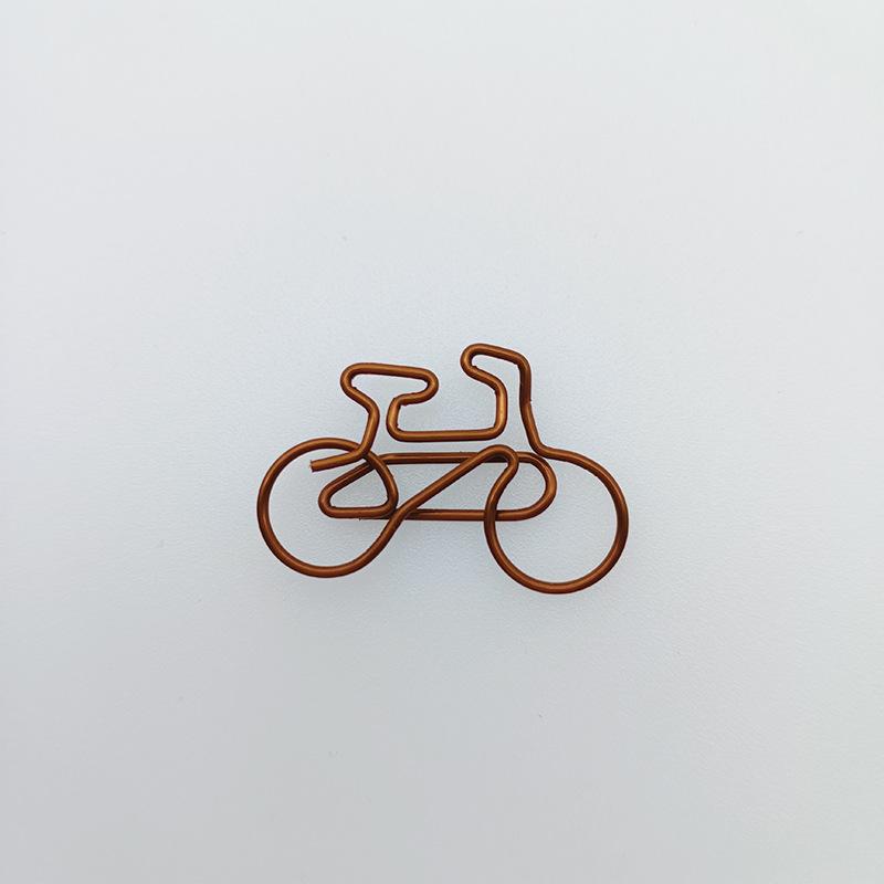 Ancient Bronze Irregular Shaped Bicycle Paperclip Bookmark