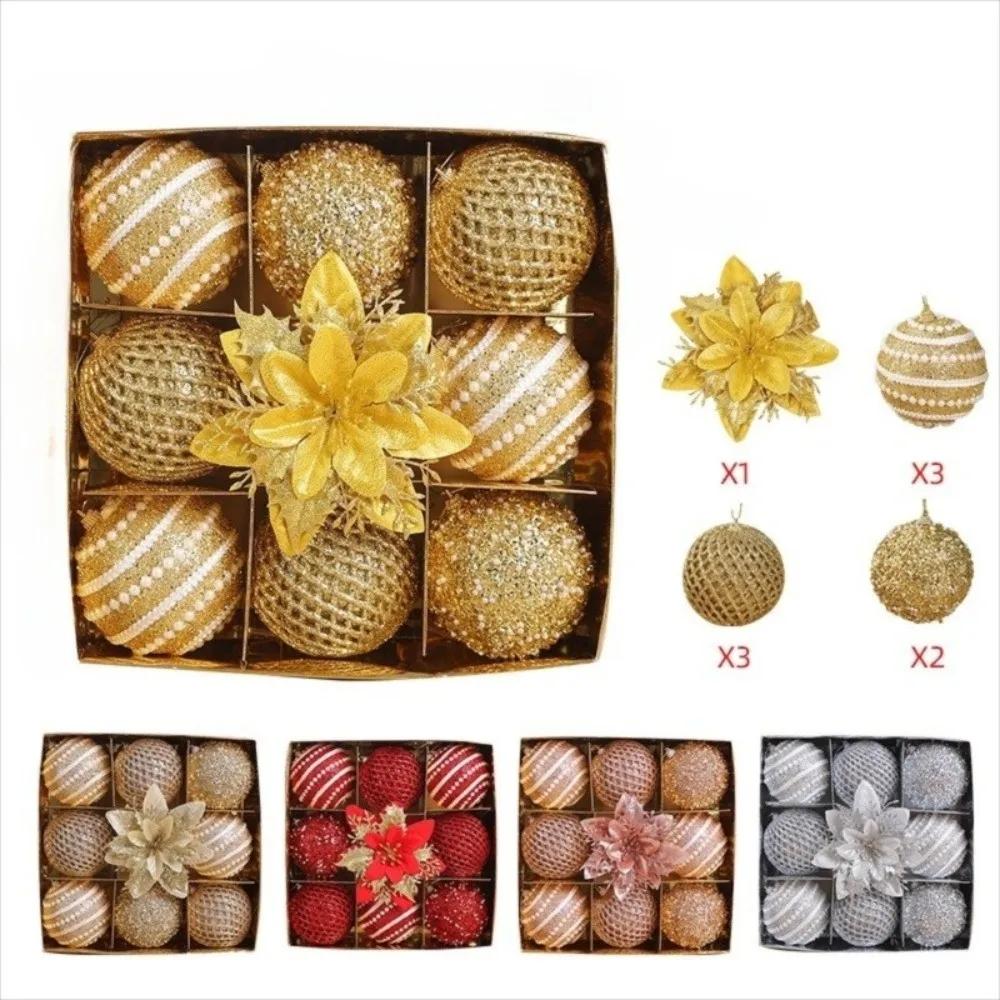 Creative 8cm Christmas Ball Set Foam Gift Ball Xmas Tree Hanging Christmas Decorations Xmas Baubles Xmas Ornament Ball