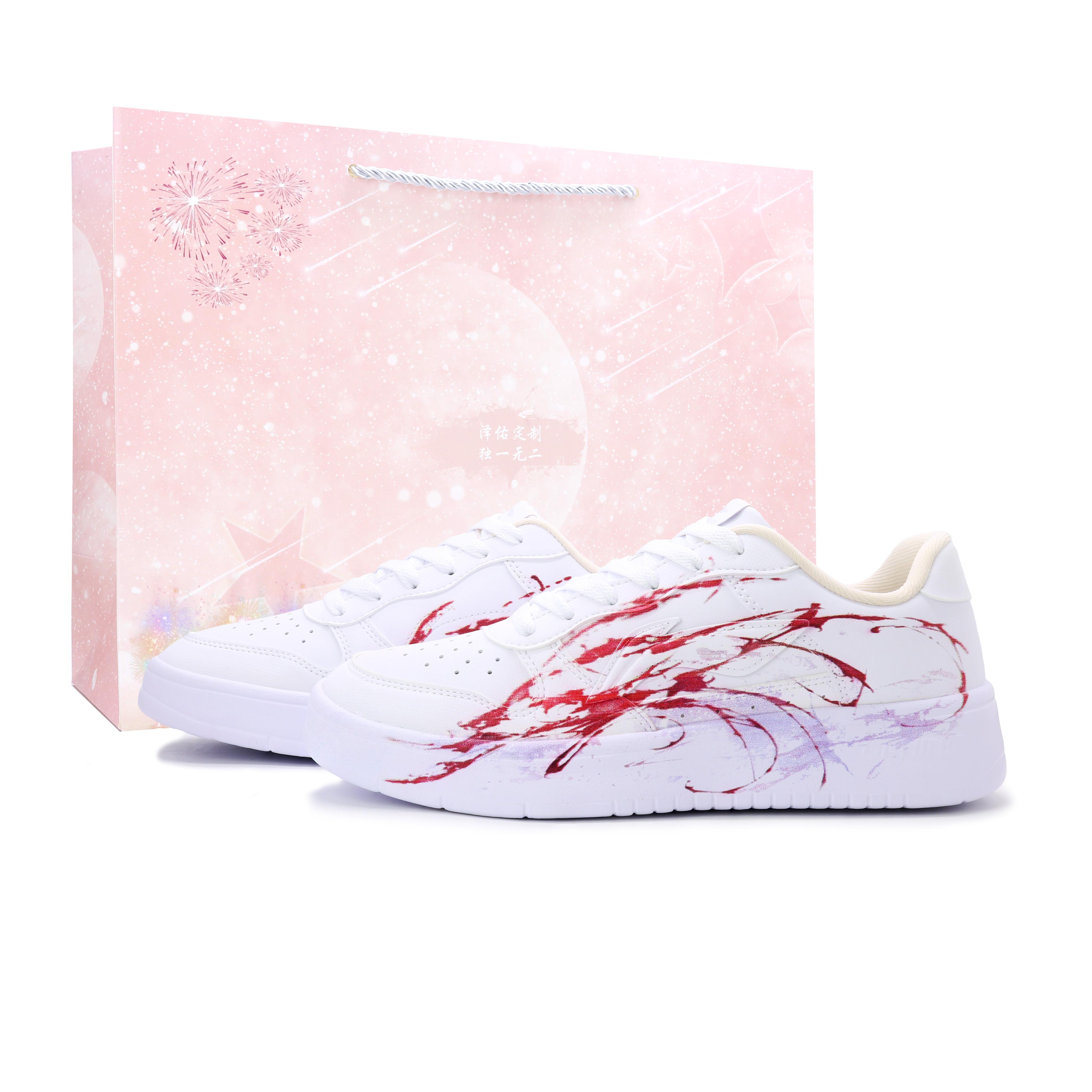 Li Ning Плывущая лодка Трепет сердца Кожаные Устойчивые к истиранию Легкие Низкие Кеды для скейтборда Унисекс AGCS419-1(Команда1561-) 35.5