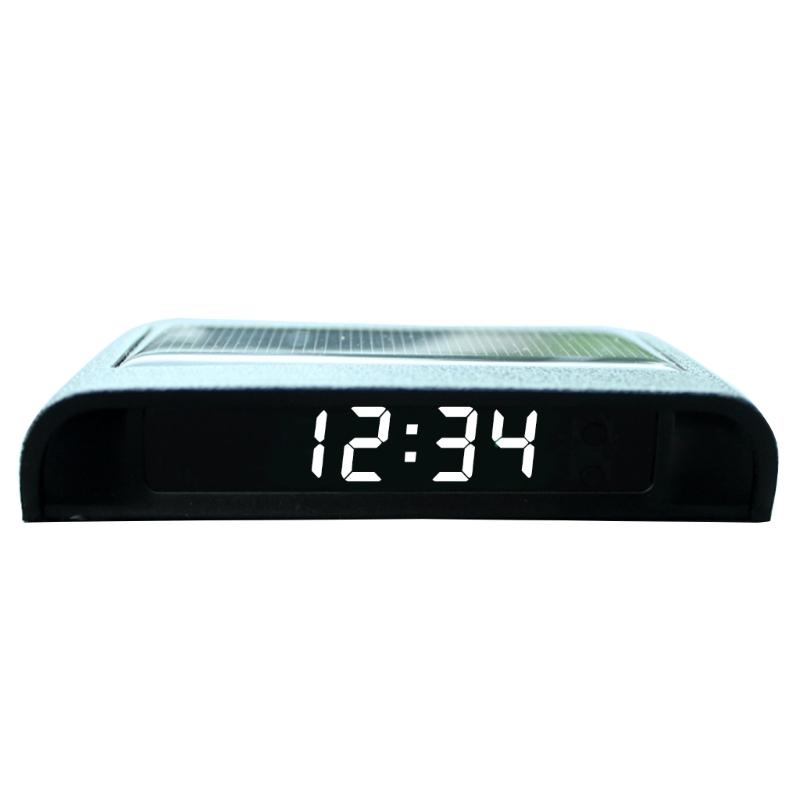 Solar Energy Charged Car Dashboard Clock with Luminous Hands Convenient Solar Powered Vehicle Clock for Night Time Use