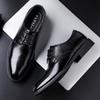 Wenzhou Genuine Leather Shoes Men's First Layer Cowhide British Style Men's Shoes Business Dress Commuting Wedding Derby Shoes Wear-resistant Autumn