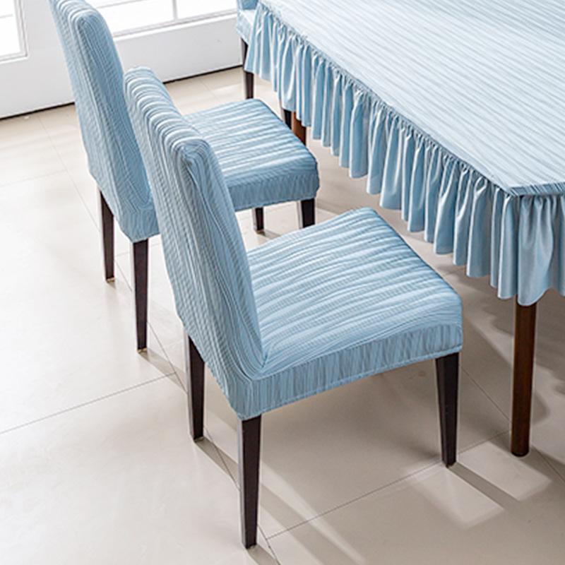 

Leaves Chair Cover with Skirt for Dining Room High Back Elastic Jacquard Dining Chair Kitchen Wedding Banquet Chair Slipcover 1PC