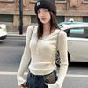 Neck lace knitted sweater women's inner wear autumn and winter new slim-fitting and thin bottoming shirt top
