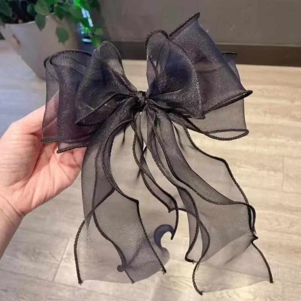 Ribbon Bowknot Hair Clips Barrettes Girls Headwear Sweet Spring Clip  Women Ponytail