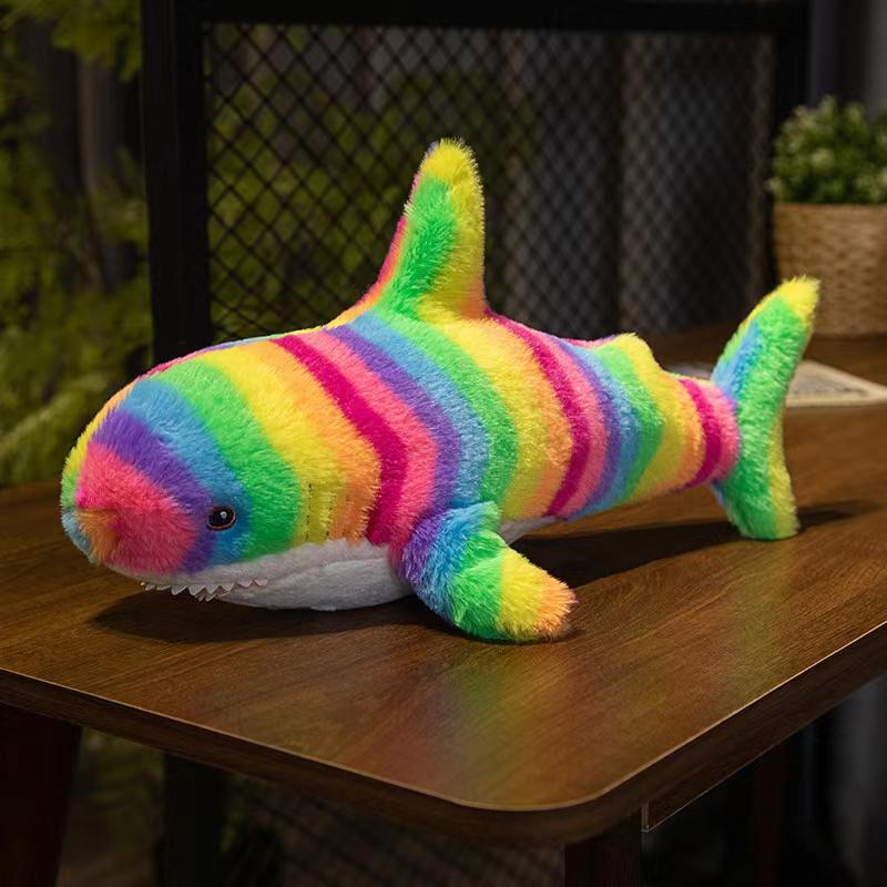 1pc 30/45cm Shark Stuffed Romantic Purple Animal Soft and Cute Plush Toy Accompanying Kids to Sleep Gift interior Decoration
