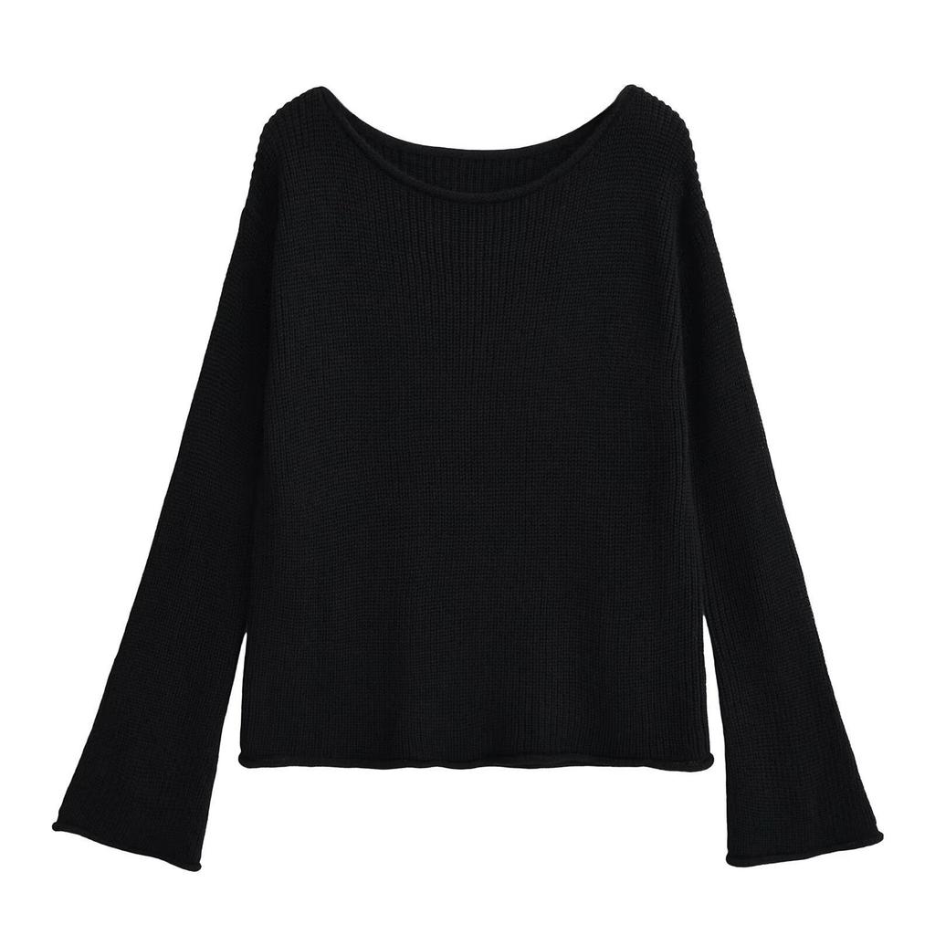 FS510-26 Spring New Arrival European & American One-Shoulder Long-Sleeve Sweater - Chic Blogger Style
