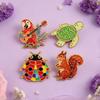 Sea Turtle Enamel Pin Cute Parrot Brooch Lapel Pins Badge On Backpack Clothing Accessories Animal Jewelry Friends Gifts