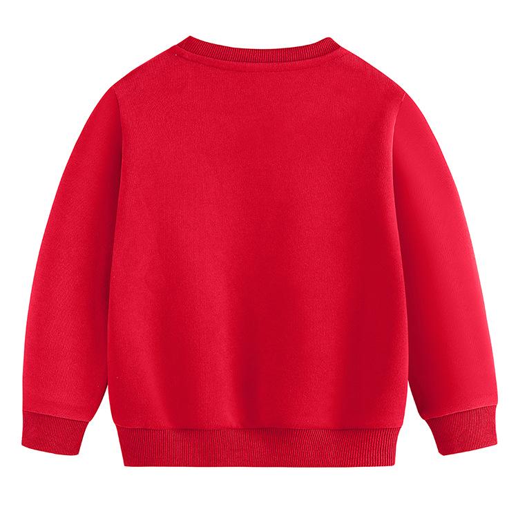 Paw Patrol Boys' 2025 Autumn Korean Style Plus Velvet Hoodie - Round Neck Pullover