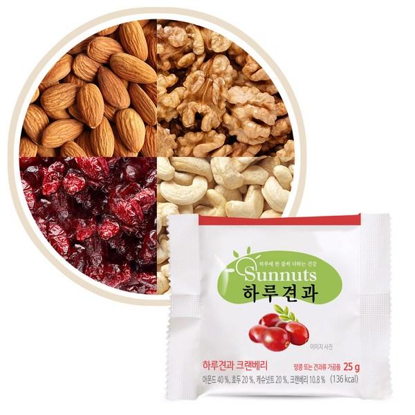 Haru Nut Cranberry Mix Nuts, 25g, 30 pieces, Korean nuts