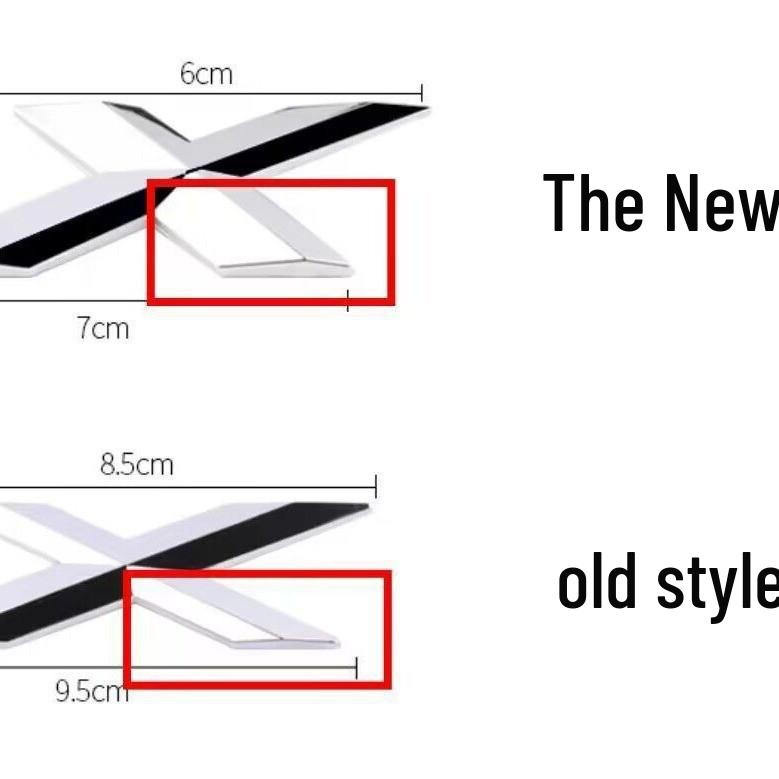Kompatibler BMW X Serie Heckemblem-Aufkleber: X1-X7 Schwarze Heckbeschriftung