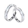 Sterling Silver Aurora Luminous Couple Rings for Men and Women Pair Enamel