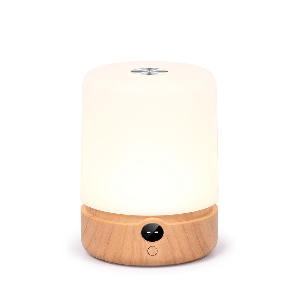 Cylindrical USB LED Night Light with Timer - Bedside Sleep Companion