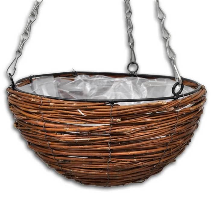 Hangmand - Set van 4 rond - 25 x 13 cm - Lekvrije plastic bodem - Metalen ketting en frame