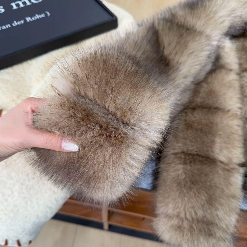 Imitation Mink Fur Long Faux Fur Scarf Thick Shawl Wrap Fleece Neck Gaiter Fluffy Scarf Winter
