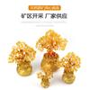 Crystal Tree Crystal Ornaments Money Bag Tree Home Craft Resin Money Bag Gift Wholesale Crystal Ornaments New Year Decoration