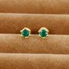 2PC Korean Stainless Steel Tragus Piercing Helix Green Studs Earrings for Women Flower Geometry Trendy Ear Piercing Body Jewelry