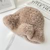 Rex Rabbit Fur Hat Autumn and Winter Versatile Middle-aged and Elderly Warm Ear Protection Top Hat Bucket Hat Show Face Little Mother Hat