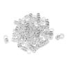 100 Stück Herz Metall Manschette Haarverlängerung Dekorationen Dreadlocks Perlen Silber