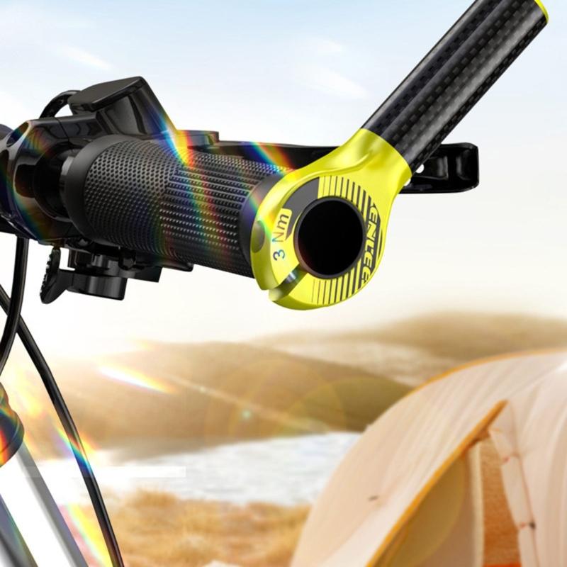 1 Pair Ergonomic Design 22.2mm Cyling Bike Mountain Bike Handlebar Grips Ends Carbon Fiber Handlebar Ends Bar Grips Ends