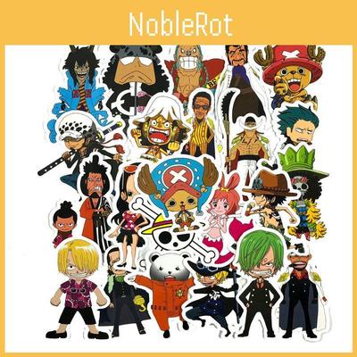 48pcs One Piece Anime Cartoon Stickers Collection For Laptops And Luggage Waterproof Pvc