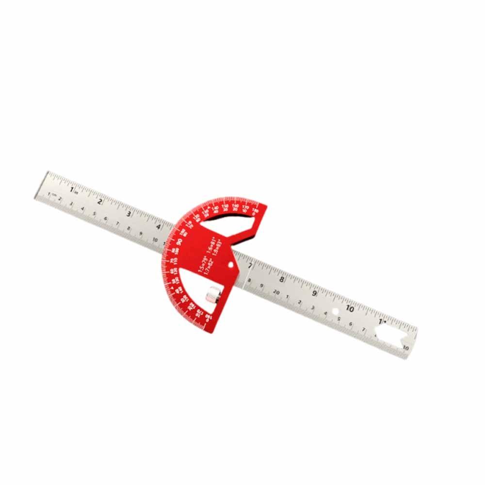 8/12 Inch Angle Protractor Adjustable 0-180 Degrees Construction Protractors Aluminum Alloy Measuring Scribe Angle Ruler