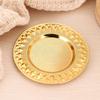 Multi-purpose 10/15/20cm Fruit Plate European Style Golden Dishes Tray Retro Display Tray Home Decor