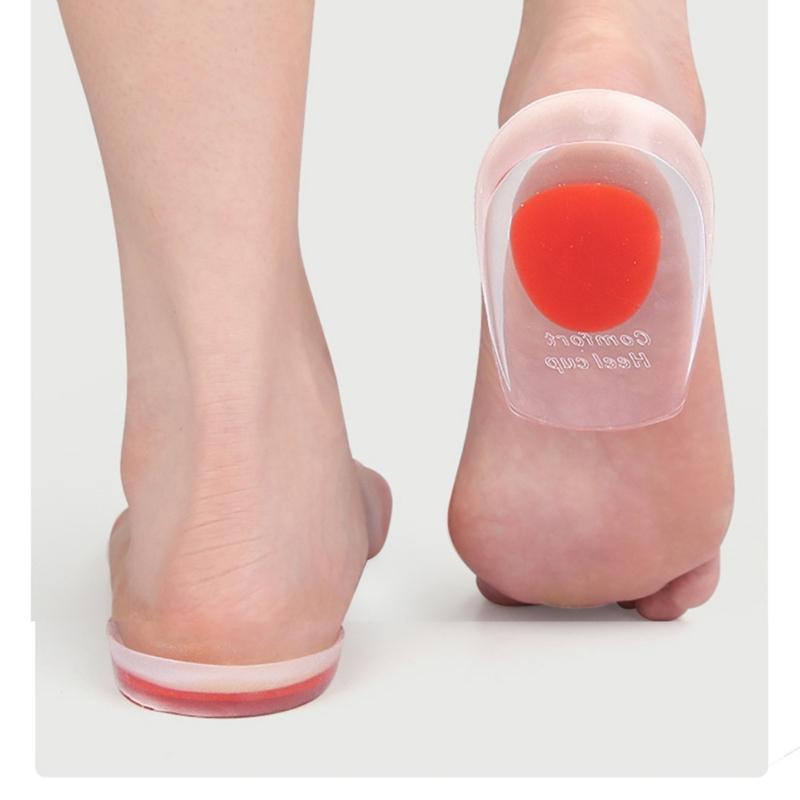 Gel Heel Cushions for Heel Pains Relief, Heel Cushions Inserts Gel Heel Cup Heel Support Pads Heel Inserts for Women Man