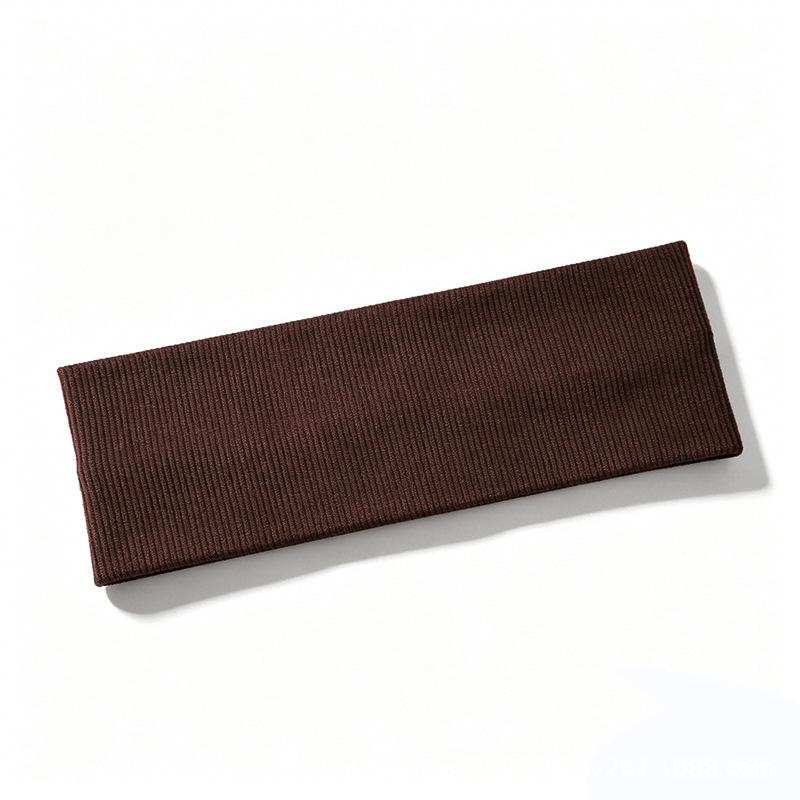 Wide-edged elastic hair band, women's face wash, makeup versatile headband, ribbed sports knitted headgear, headband.