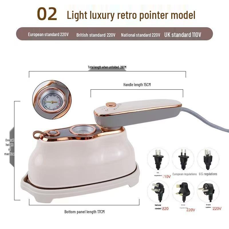 Digital Display Foldable Handheld Steamer: Compact Travel Iron