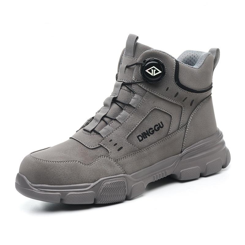 Rotating Button Safety Boots Men Anti