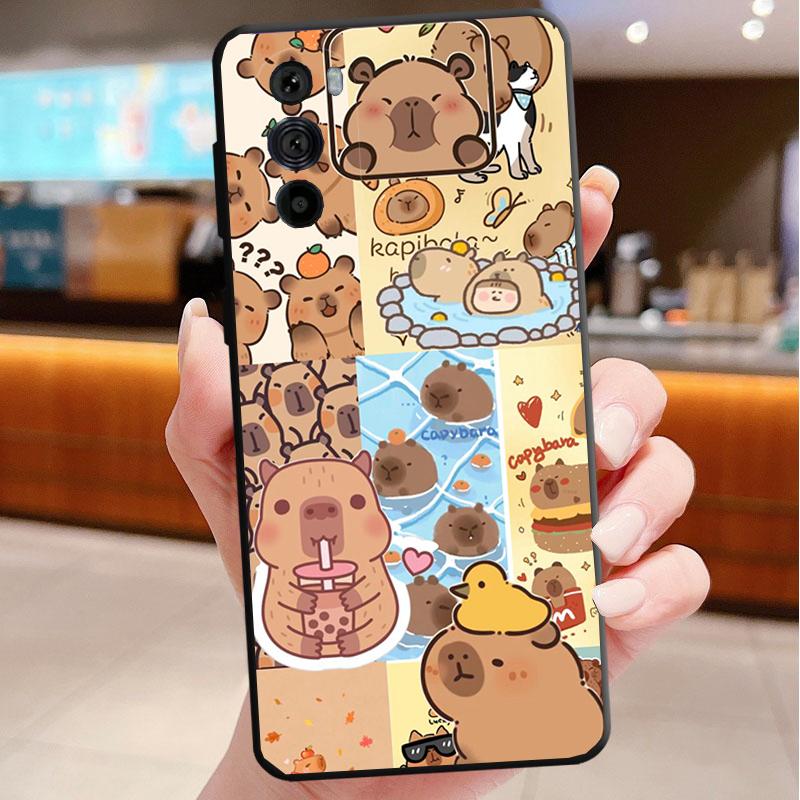 Capybara Phone case For Motorola Edge 50 40 Pro 50 40 30 Ultra Neo Fusion Moto G Play G Stylus G Power G 5G