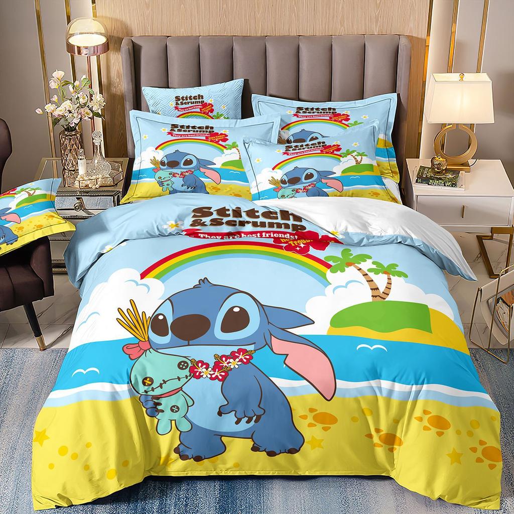Digital Printing Three-Piece Cute Cartoon Quilt Cover 3D Bed Kit