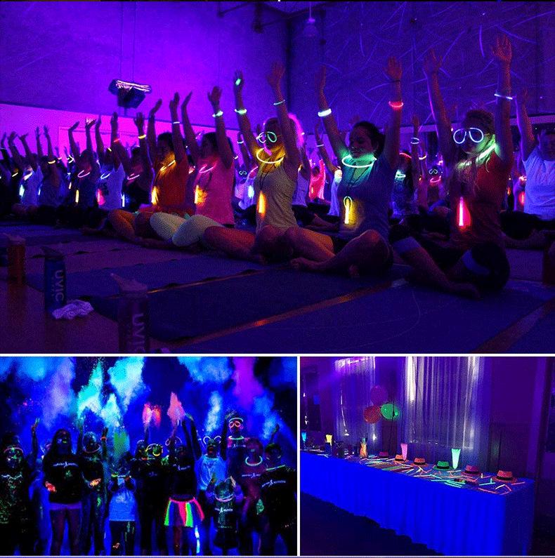 Purple UV LED Strip Lights: Sound-Activated Atmosphere Lighting for Halloween, Haunted Houses, and Stage Decor