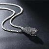 Metall Stahl Halskette für Männer mit einzigartigem Anhänger, Punk Style Kettenhalskette Verstellbarer Modeschmuck für Freund