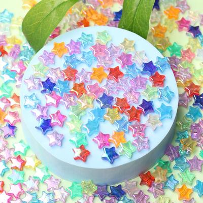 Fournitures de Fête à Domicile Perles d'Espacement Vrac Faites à la Main 11*4.5mm Accessoires DIY Fabriqués Environ 480 Pièces Perles Étoile pour Fabrication de Bijoux Couleur AB Pentagramme