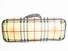 Authentic BURBERRY Hymarket Check Brown PVC Hand Bag Tote Bag Purse #7785 Seller Refurbished