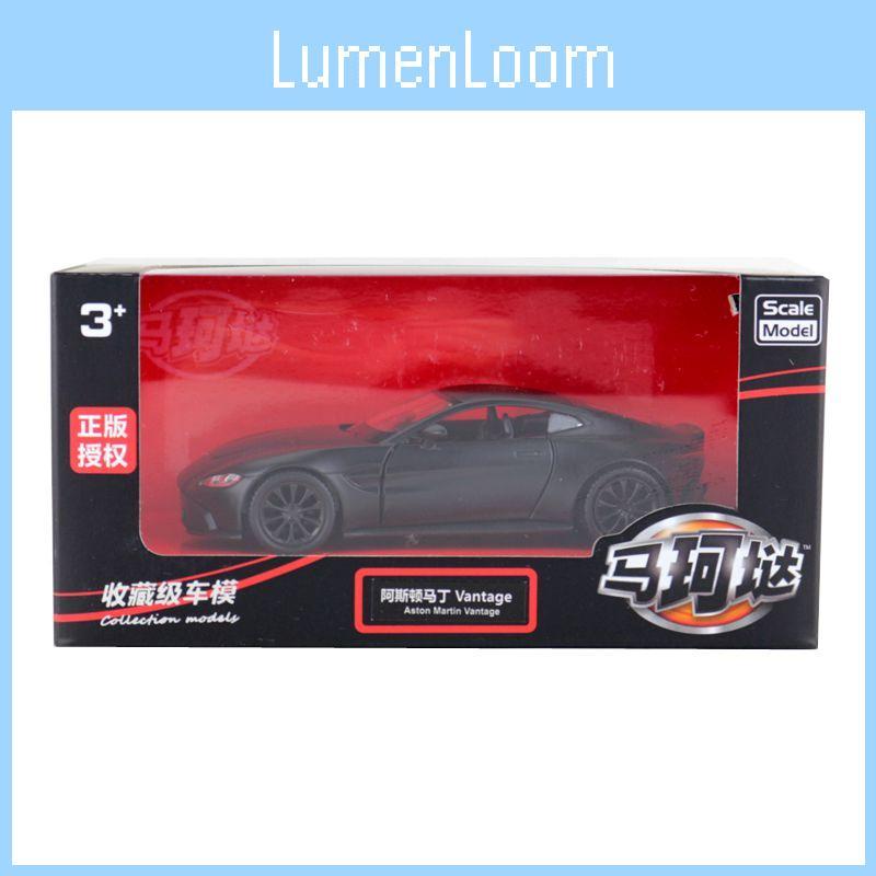 Alloy Aston Martin Sports Car Model For Collectors And Kids With Inertia Control In Matte Black Box