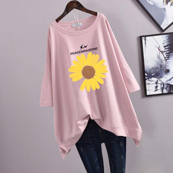 Women's Casual Loose Mid-Length Short-Sleeve T-Shirt